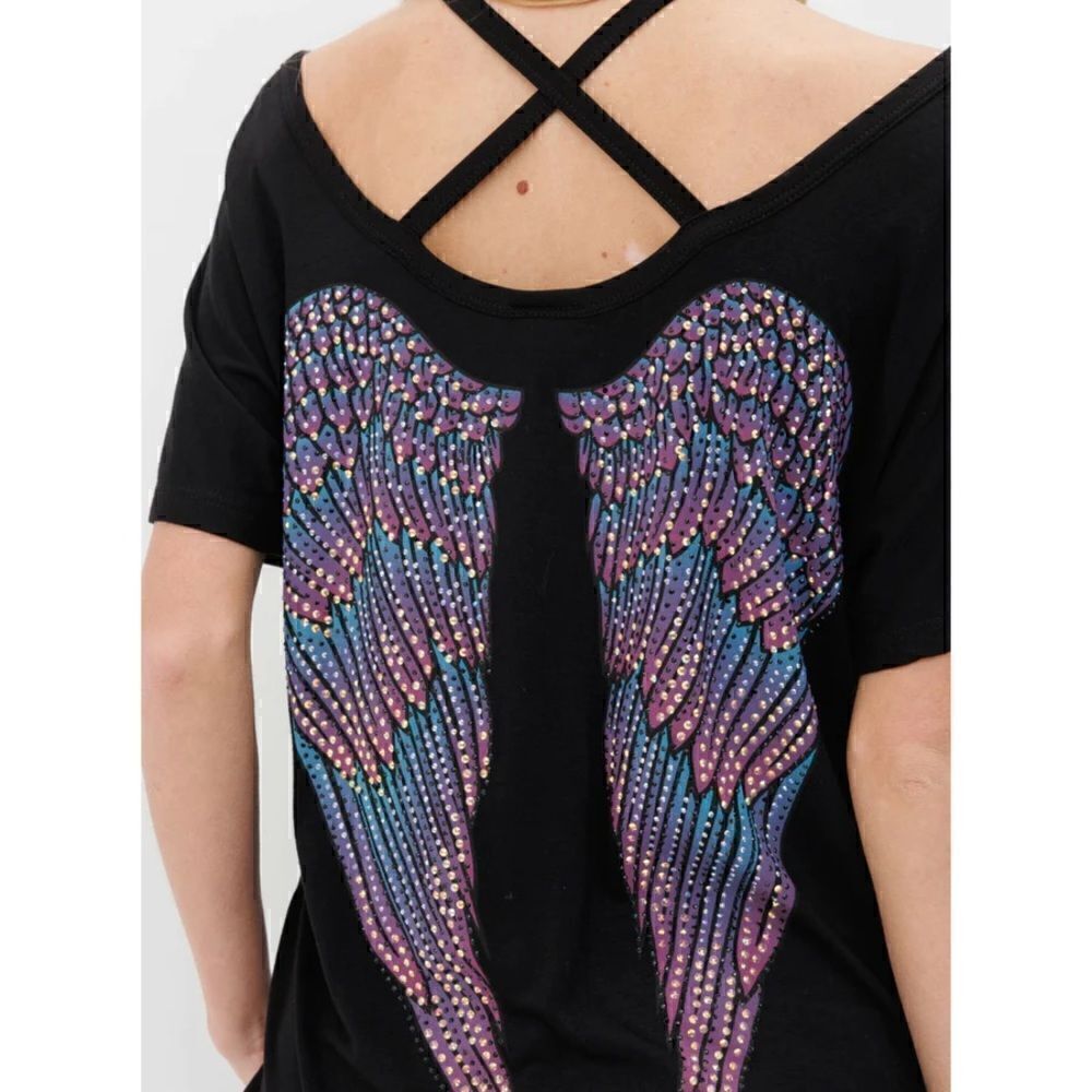 Vocal Behind Me Angel Wings Rainbow Top 